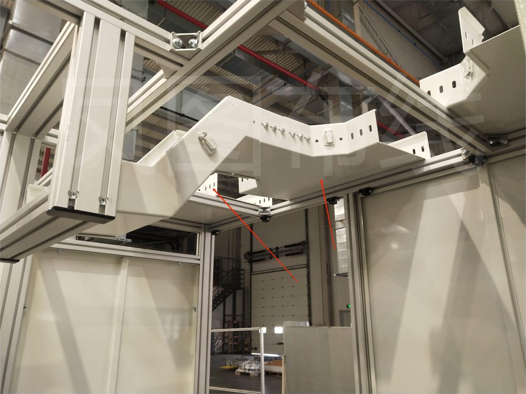 凤图布线喷塑桥架应用案例-现代化智慧机器人制造工厂